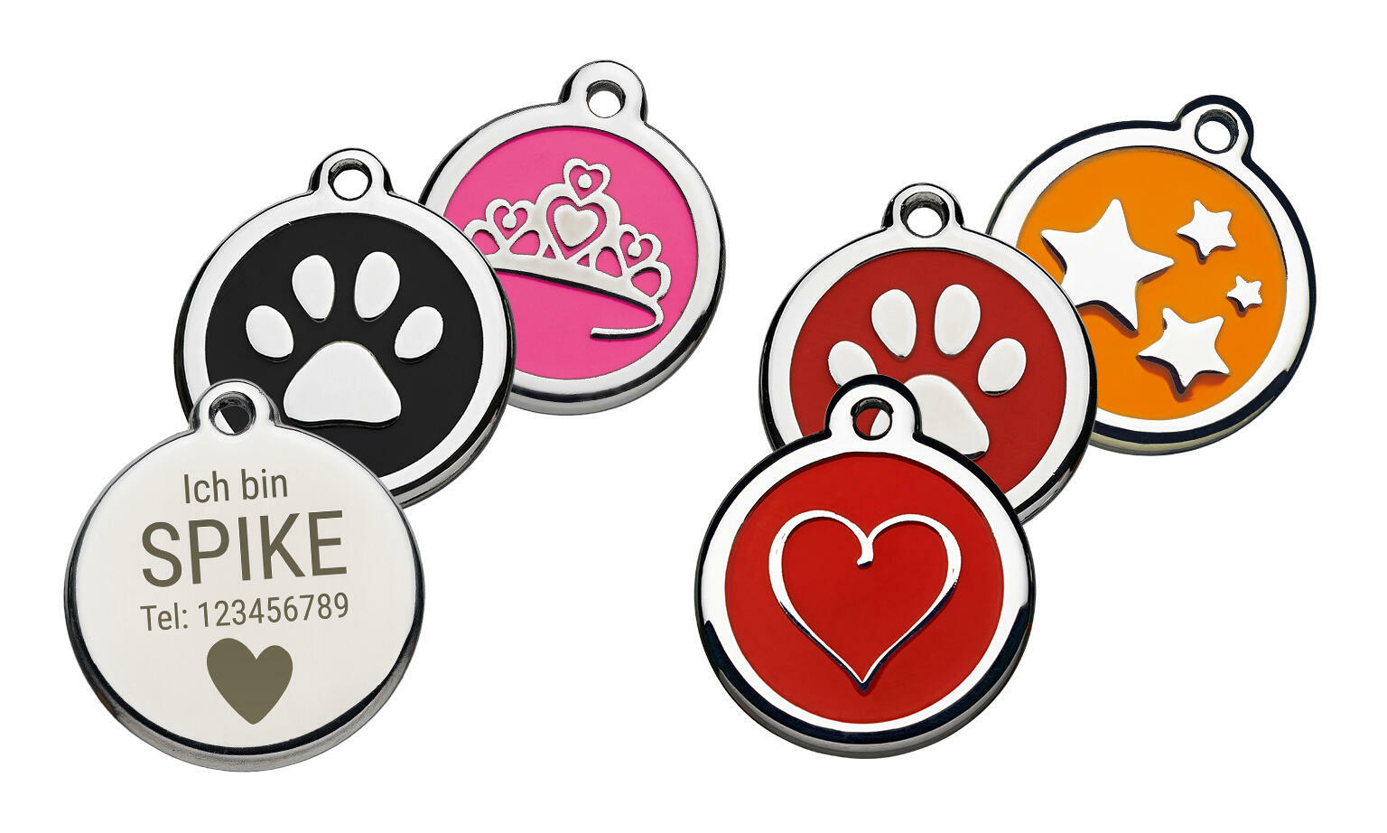 Tiermarken, individuell graviert