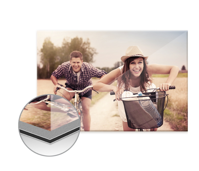 Poster auf Alu-Dibond hinter Acryl Querformat Standard