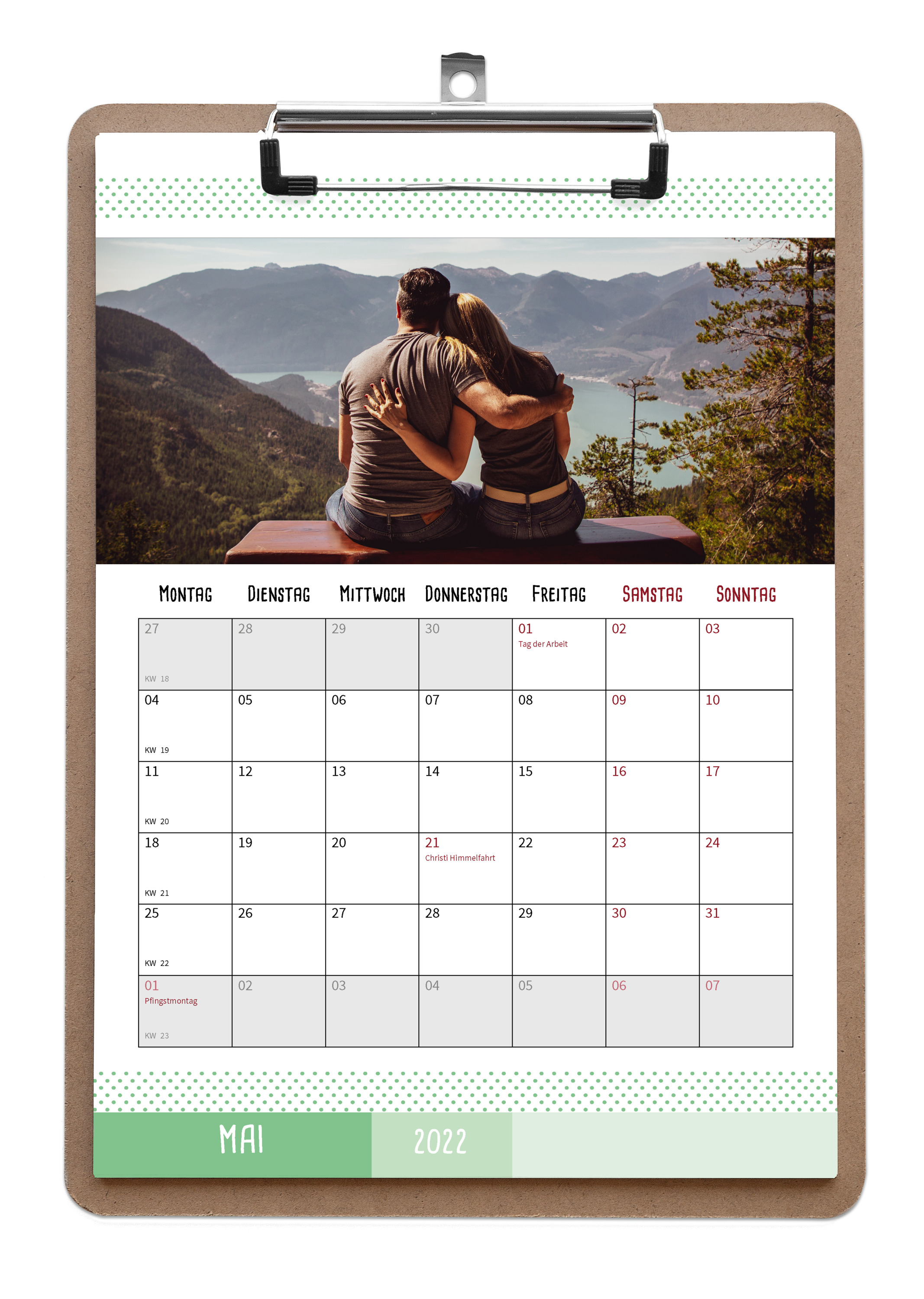 Klemmbrettkalender A4 hoch