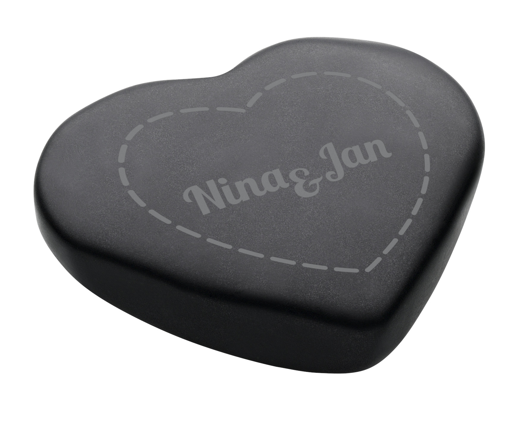 Basaltsteine in Herzform