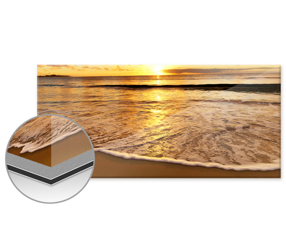 Poster auf Alu-Dibond hinter Acryl Querformat Panorama