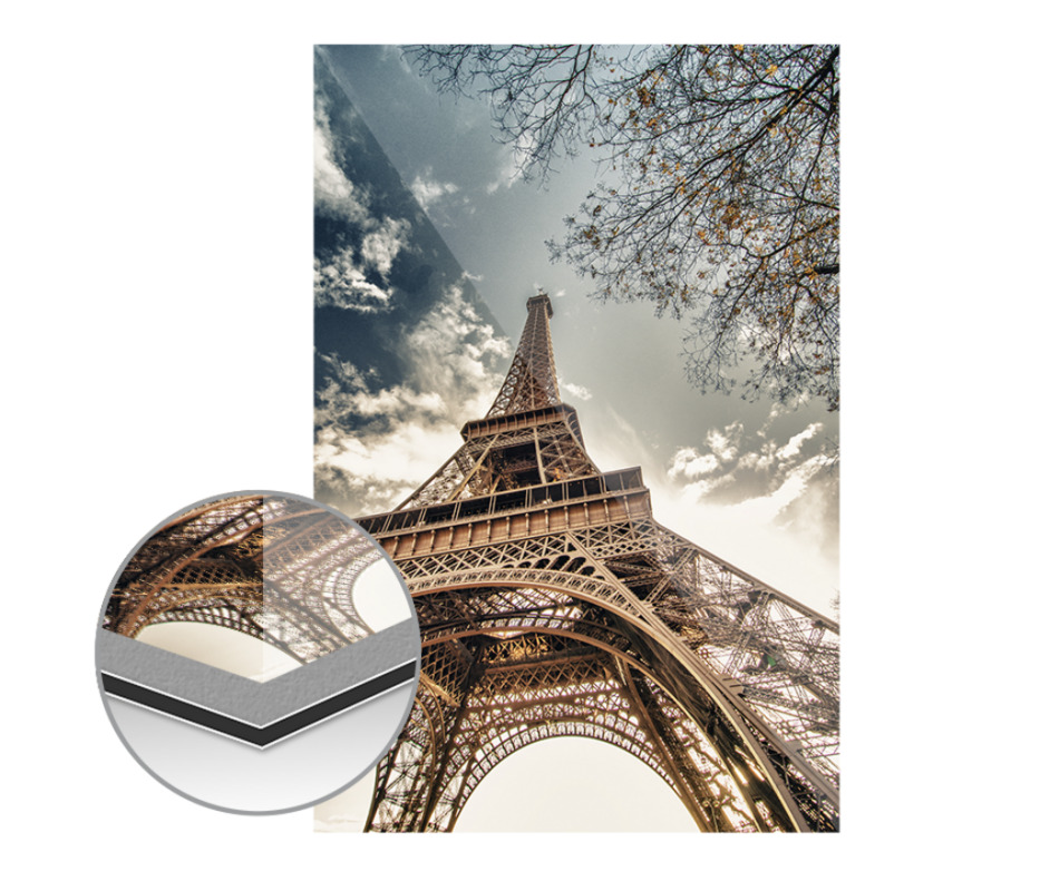Poster auf Alu-Dibond hinter Acryl Hochformat Standard